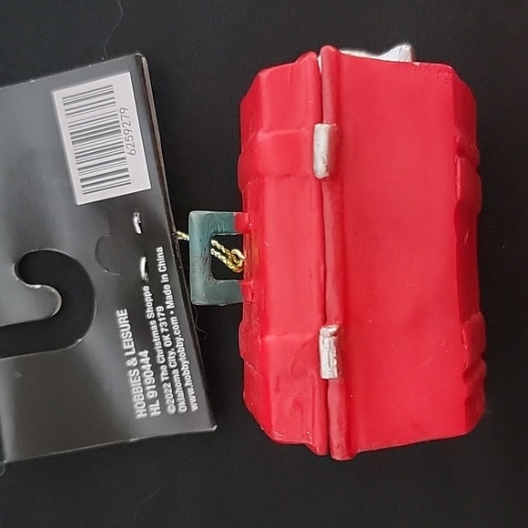 New Red Toolbox Resin Christmas Tree Ornament - Picture 4 of 4